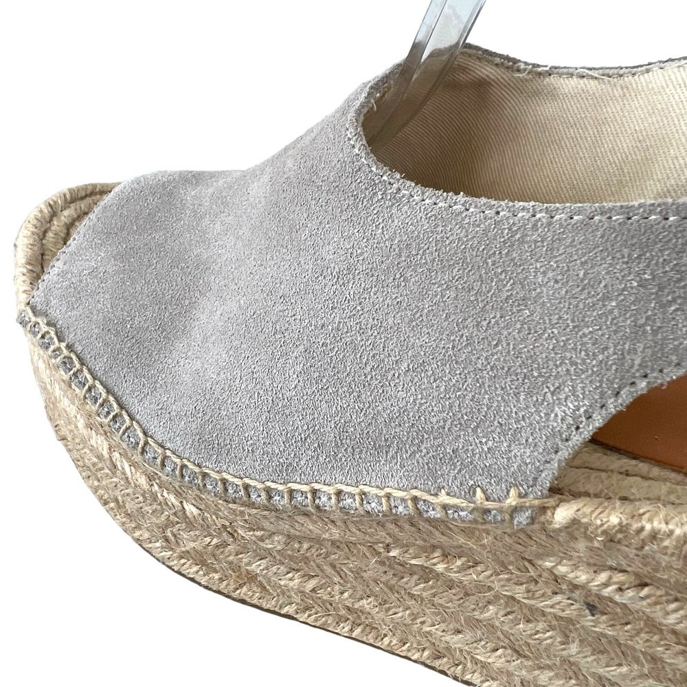 SOLUDOS Sevilla Espadrille Slingback Platform Sandal in Stone Size 10 - Picture 9 of 16